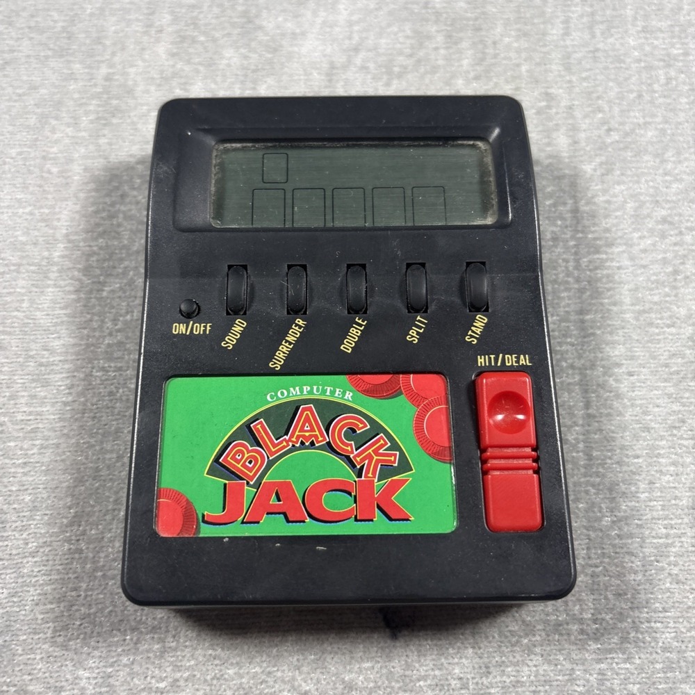 Waco Products Electronic Black Jack Handheld Travel Game 06905 Black